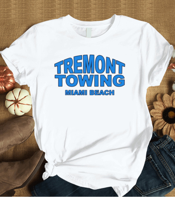 T-Shirt: Tremont Towing Miami Beach Blue T-Shirt Tremont Towing Miami Beach Blue T-Shirt