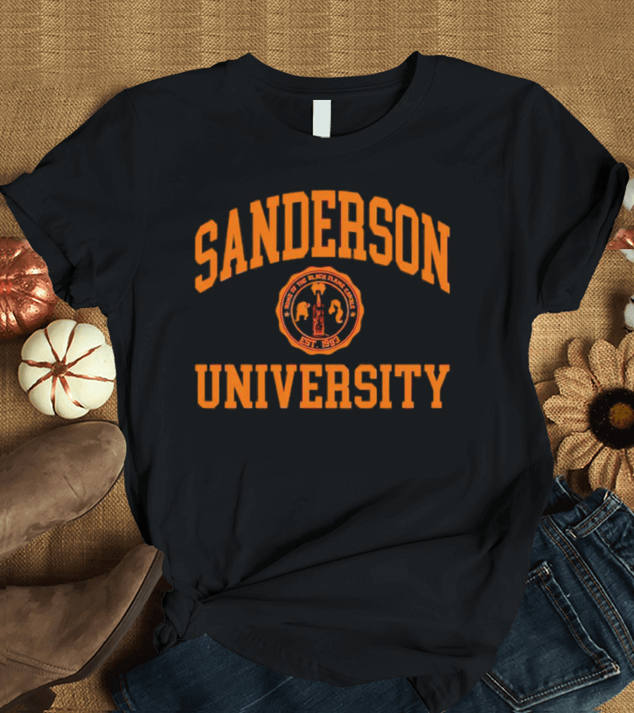 Sanderson University School of the Black Flame Candle Est. 1693 T-Shirt