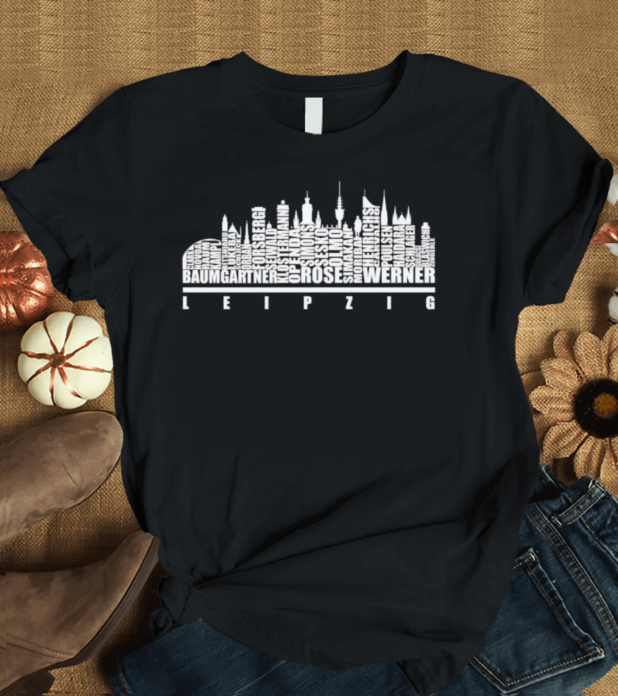Leipzig Icons Baumgartner Forsberg Werner Skyline T-Shirt
