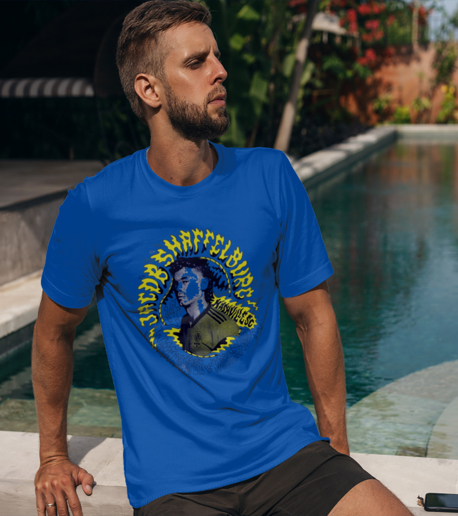 Nashvillesc Jacob Shaffelburg Yellow Lightning Silhouette Tennessee T-Shirt