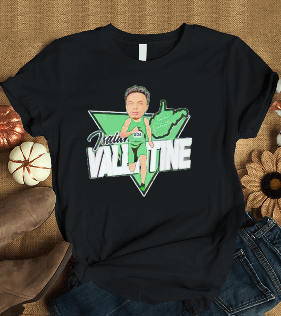 Isaiah Valentine 304 Racer Caricature Signature West Virginia Map T-Shirt