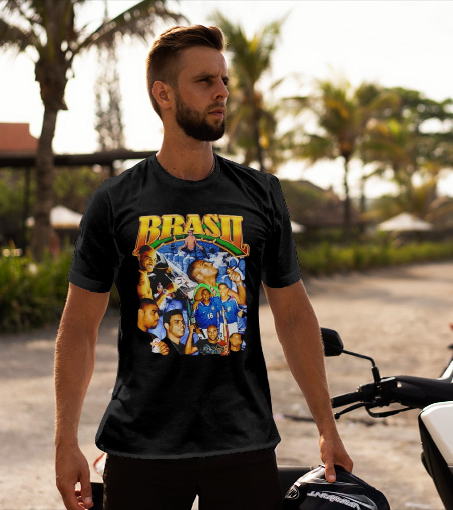 BRASIL Soccer Celebration Icons And Fans T-Shirt