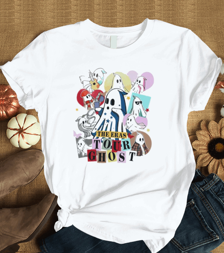 The Eras Tour Ghost Spooky Groovy Hippie Halloween Ghost T-Shirt