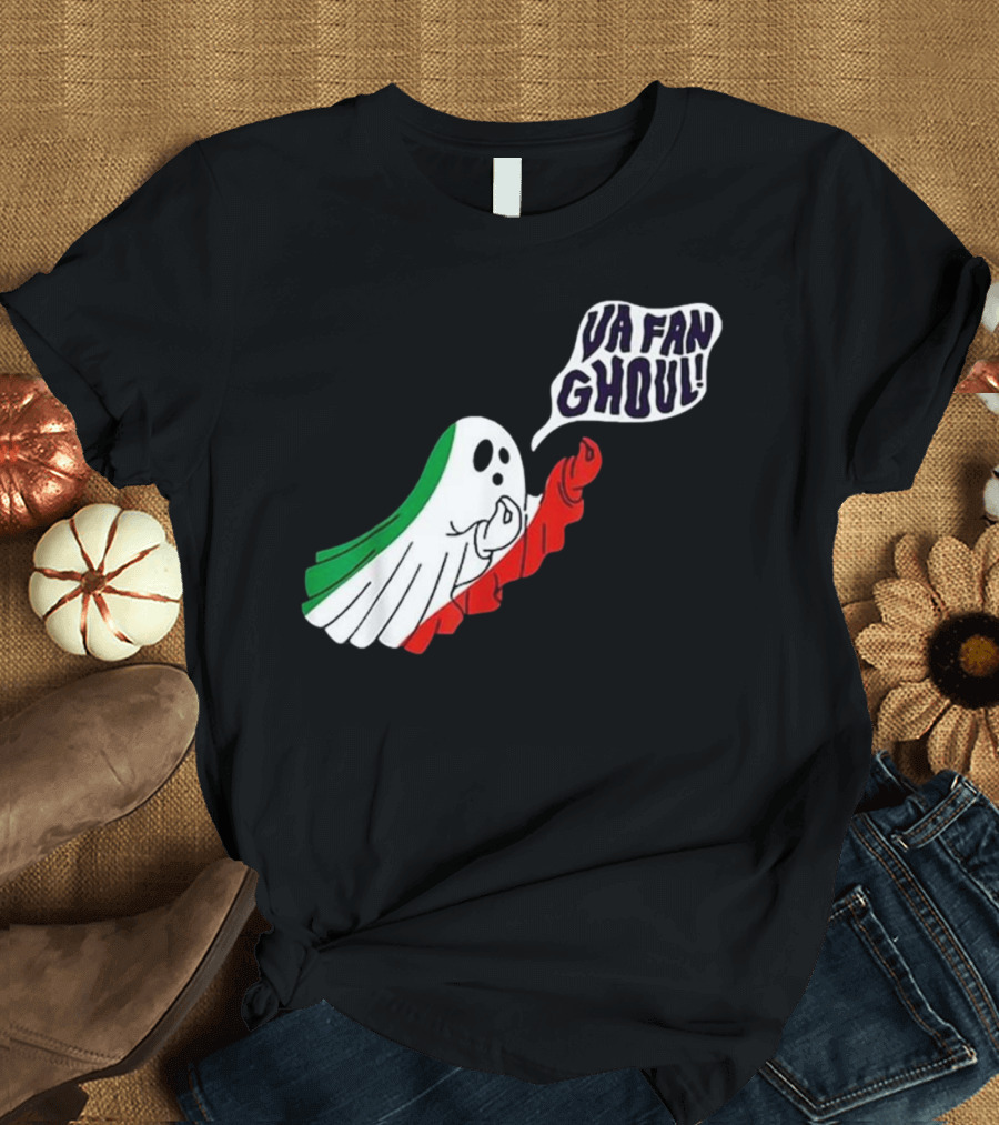 Va Fan Ghoul Italian Flag Colors Funny Halloween Ghost T-Shirt