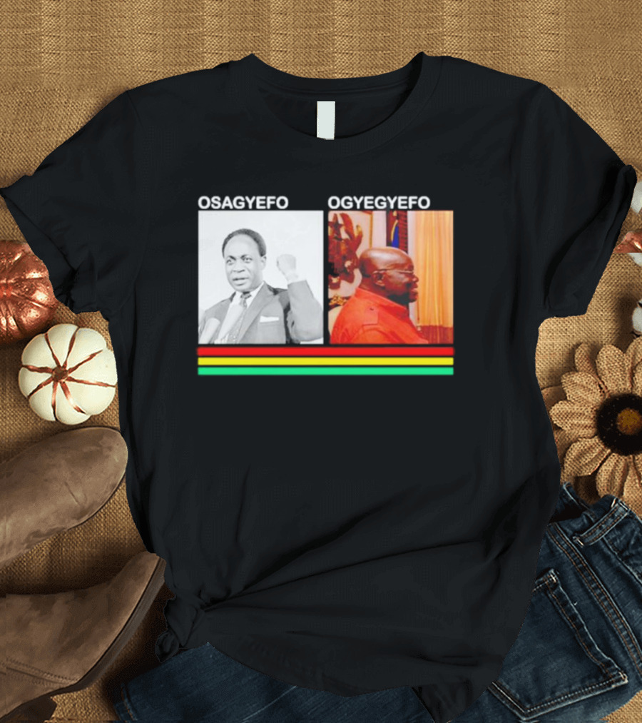 Osagyefo Ogyegyefo with Red Yellow Green Stripes T-Shirt