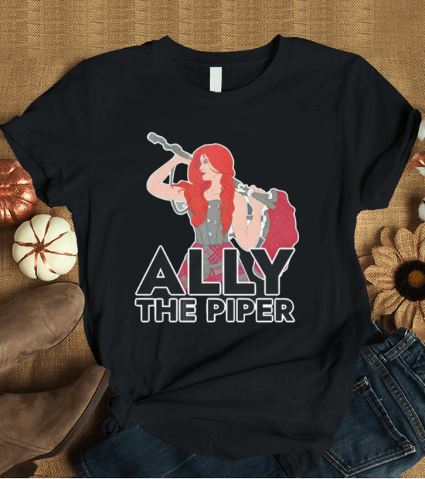 T-Shirt: Ally The Piper Scottish Bagpipe Musician Redhead T-Shirt Ally The Piper Scottish Bagpipe Musician Redhead T-Shirt