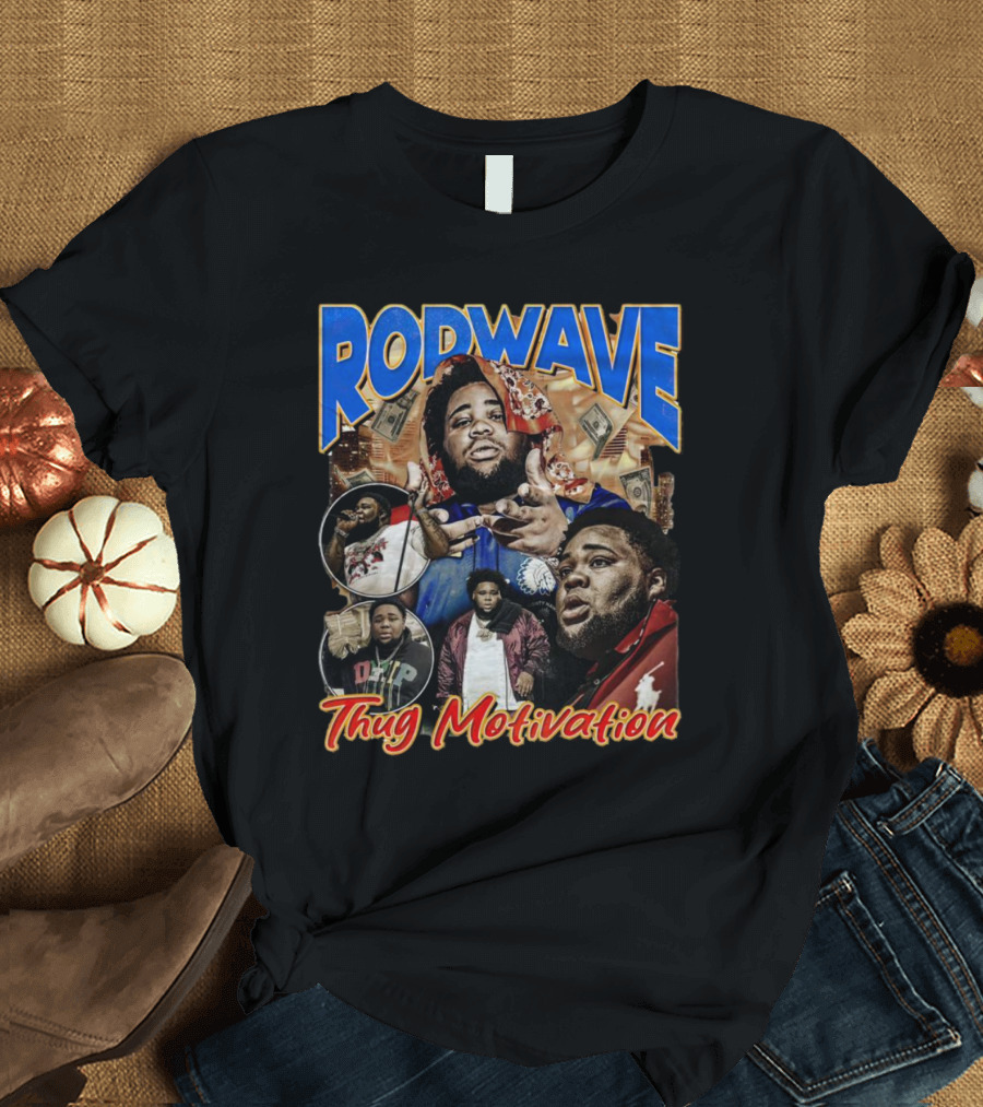 ROD WAVE Thug Motivation Money Music Collage T-Shirt