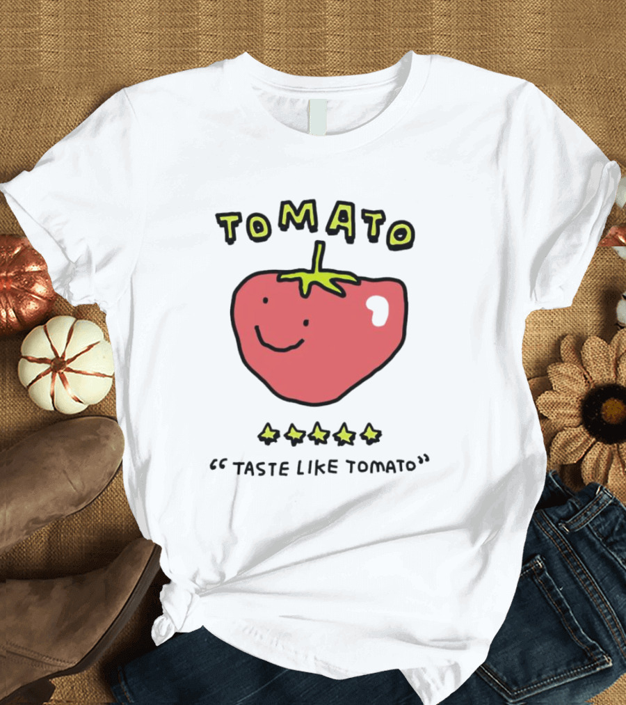 TOMATO Taste Like Tomato Five-Star Smiling Tomato Face T-Shirt