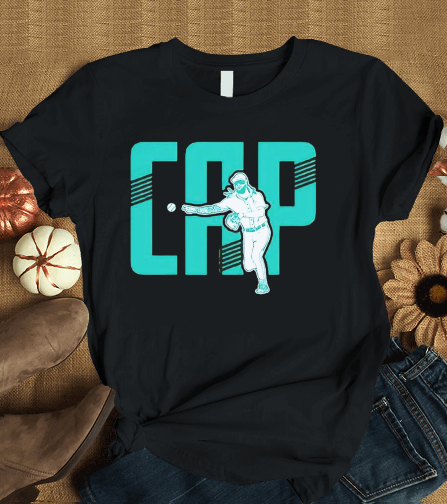 Seattle Mariners Cap Pitching Player T-Shirt