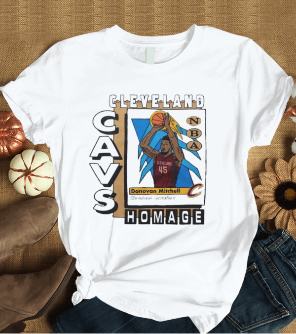 T-Shirt: Cleveland Cavs Donovan Mitchell NBA Homage Trading Card T-Shirt Cleveland Cavs Donovan Mitchell NBA Homage Trading Card T-Shirt