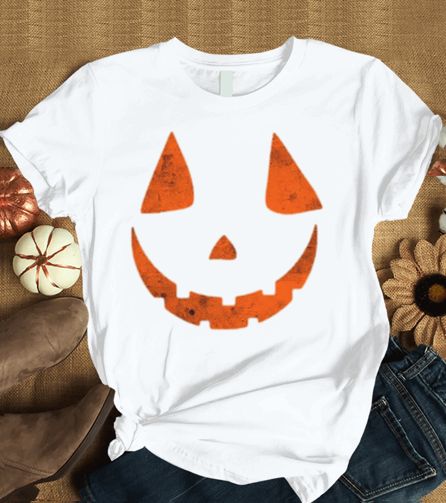 Halloween Spooky Pumpkin Face Scary Jack O Lantern T-Shirt