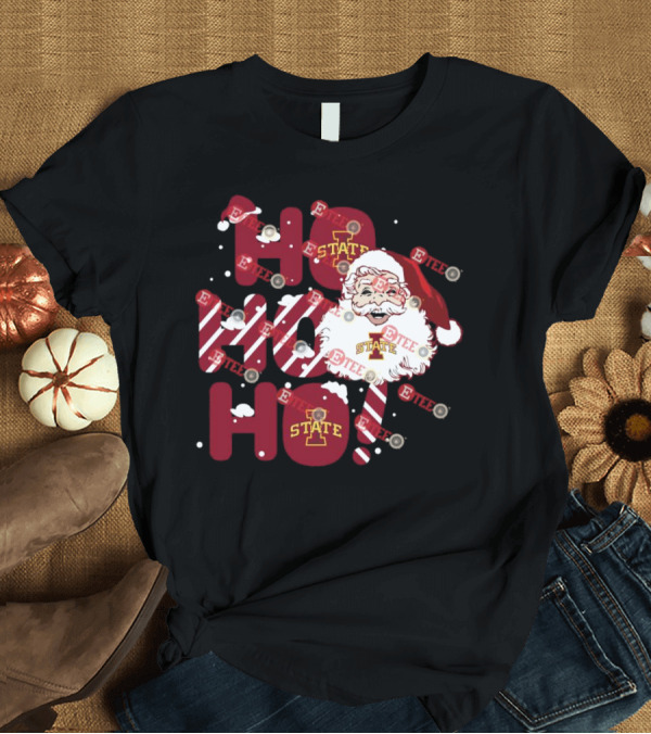 T-Shirt: Iowa State Cyclones Santa Claus Ho Ho Ho Christmas T-Shirt Iowa State Cyclones Santa Claus Ho Ho Ho Christmas T-Shirt
