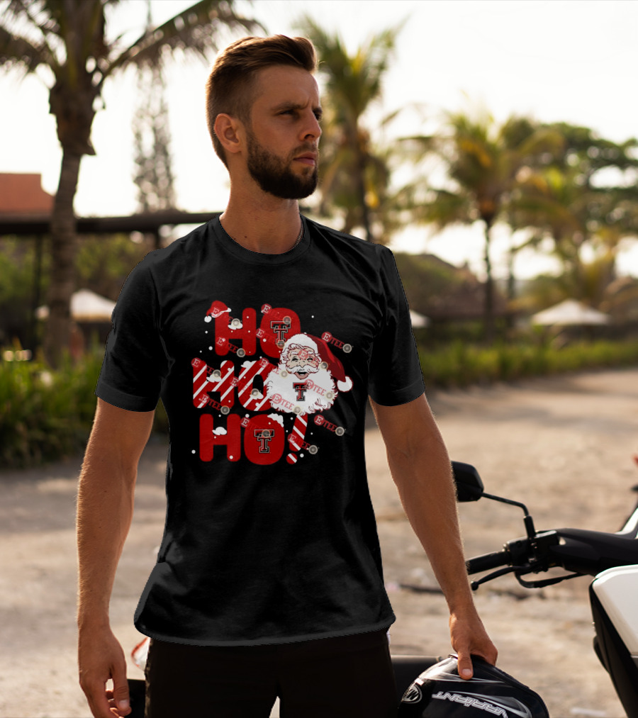 Texas Tech Red Raiders Santa Ho Ho Ho Christmas T-Shirt