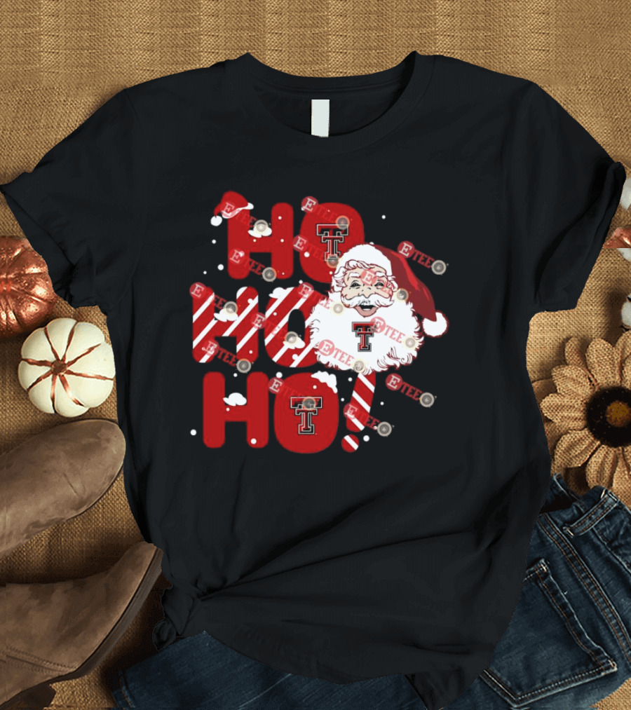 Texas Tech Red Raiders Santa Ho Ho Ho Christmas T-Shirt