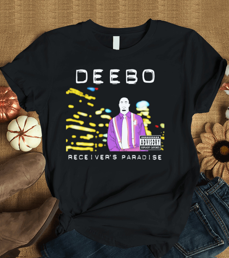 DEEEBO Receiver's Paradise Cornerback Explicit Catches T-Shirt
