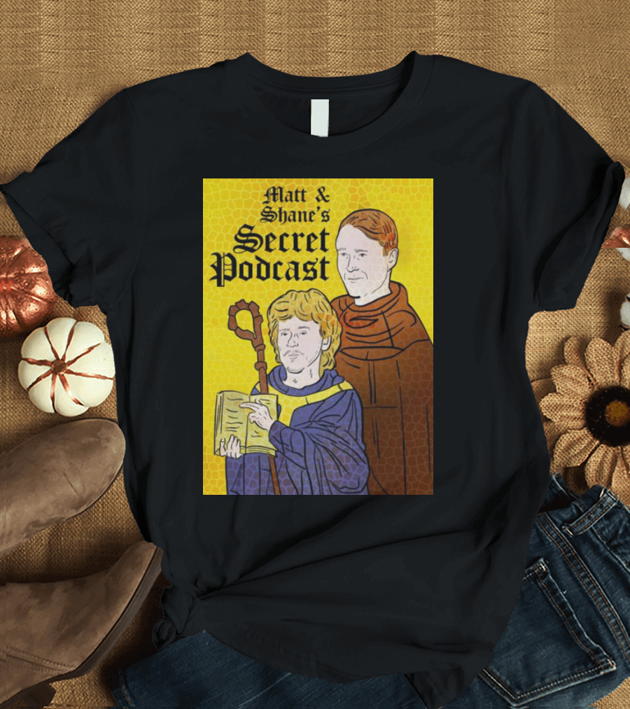Matt and Shane's Secret Podcast Saintly Figures Mosaic T-Shirt
