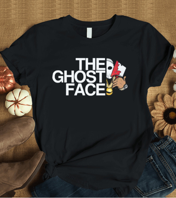 T-Shirt: The Ghost Face Jason Voorhees Halloween Horror Mashup with Bloody Axe T-Shirt The Ghost Face Jason Voorhees Halloween Horror Mashup with Bloody Axe T-Shirt