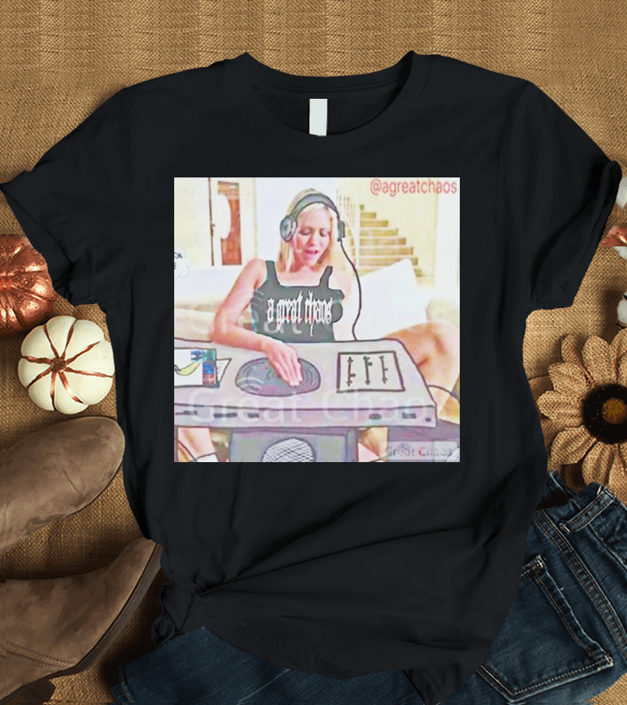 A Great Chaos Ken Carson DJing with Headphones and Mixing Table T-Shirt