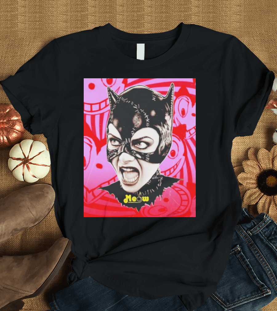 Selina Kyle Catwoman Meow Batman Returns Iconic T-Shirt