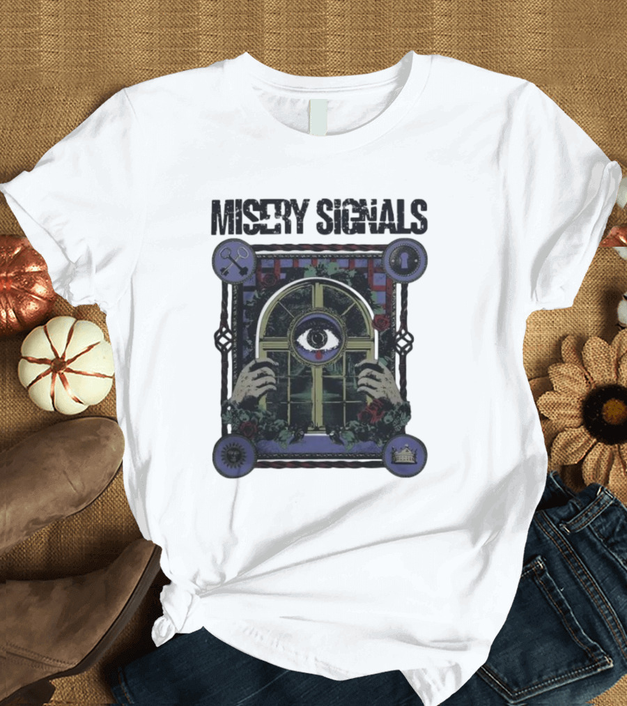 Misery Signals Echoes All-Seeing Eye Roses and Symbols T-Shirt