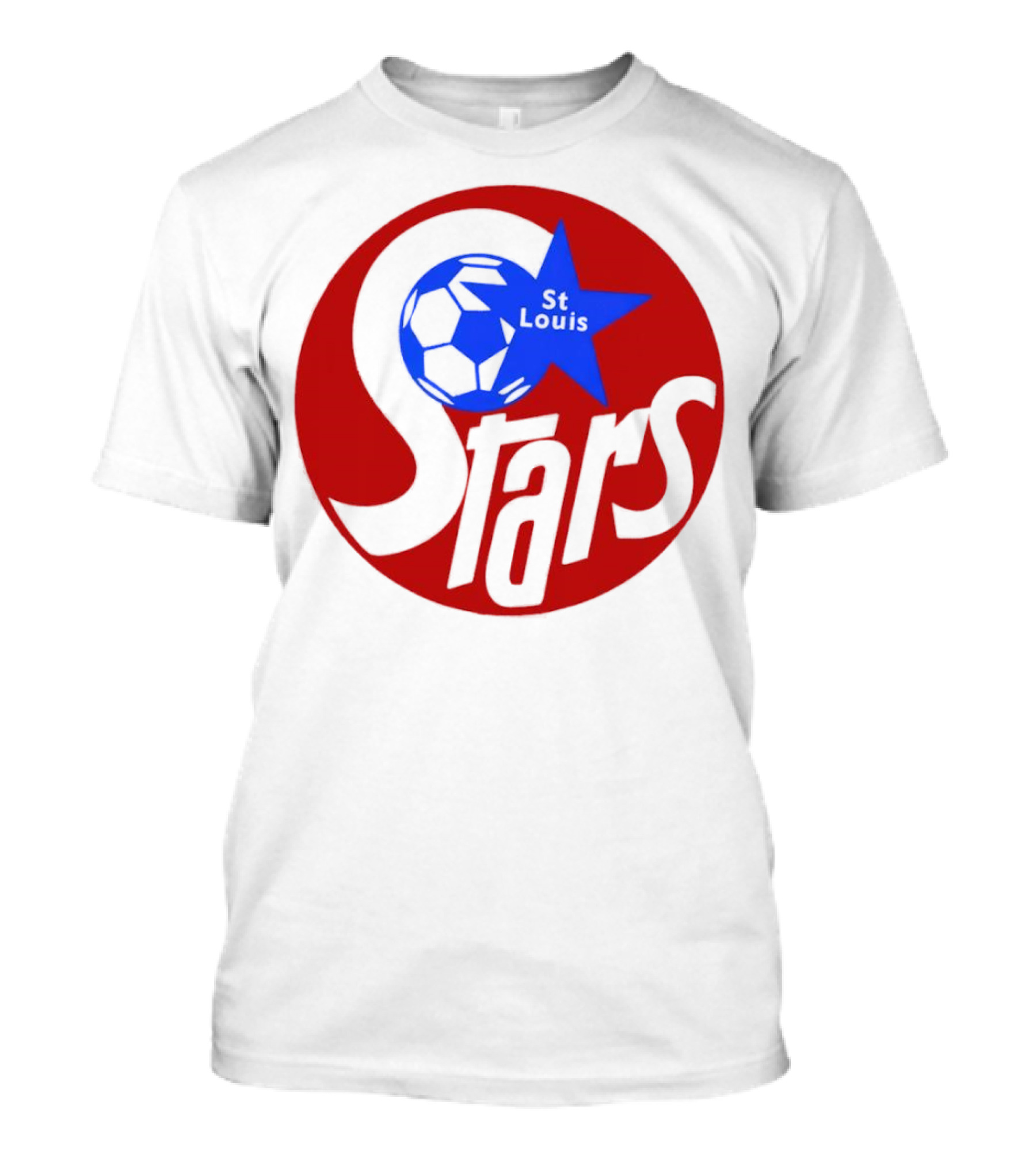 St Louis Stars Soccer 1977 NASL Classic Logo With Soccer Ball And Blue Star T-Shirt