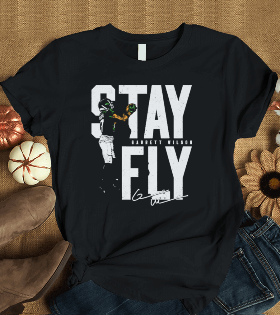 Stay Fly Garrett Wilson New York J Football T-Shirt