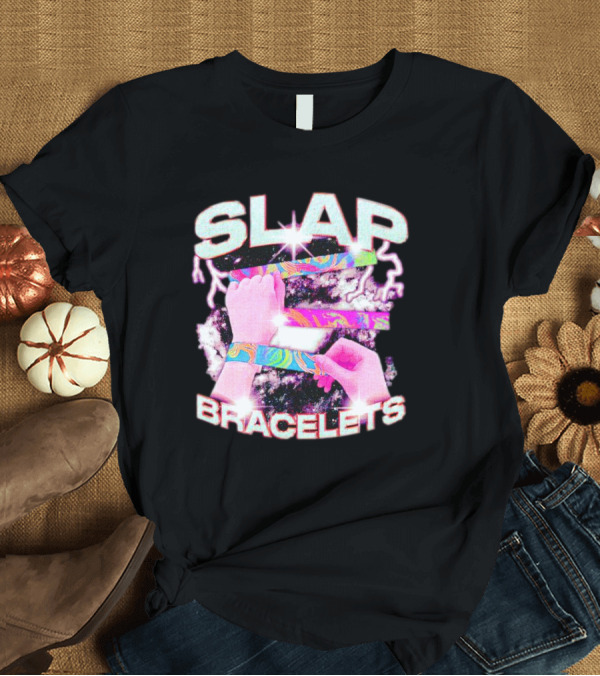 T-Shirt: SLAP Bracelets Psychedelic Neon Cosmic T-Shirt SLAP Bracelets Psychedelic Neon Cosmic T-Shirt