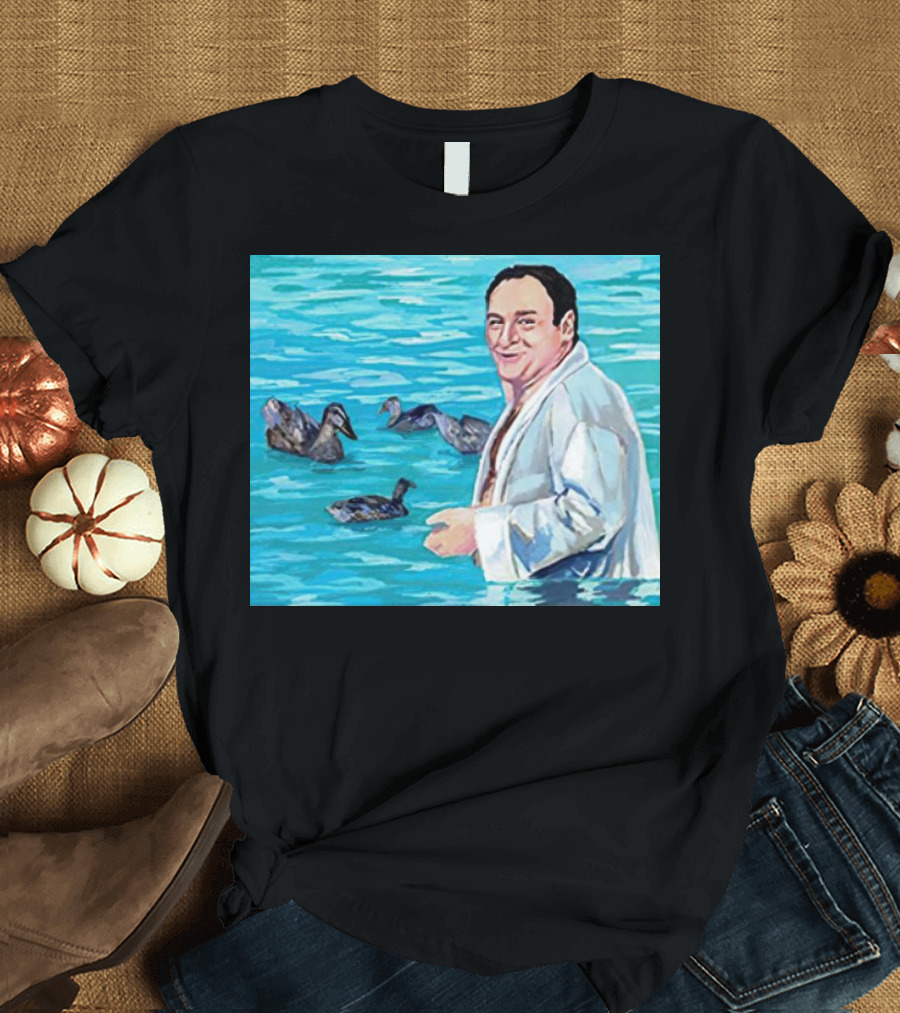 The Sopranos Tony Soprano Ducks Pool Scene Fan T-Shirt