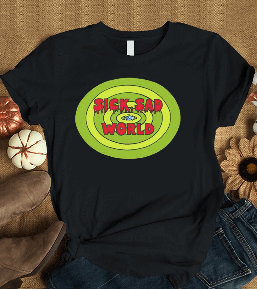 Sick Sad World Eye Concentric Circles Logo from Daria T-Shirt