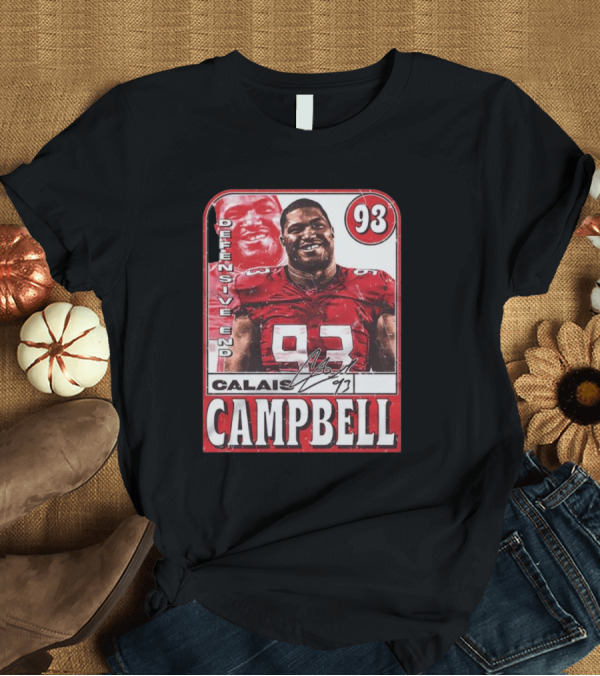 T-Shirt: Defensive End Calais Campbell 93 Atlanta Football Card T-Shirt Defensive End Calais Campbell 93 Atlanta Football Card T-Shirt