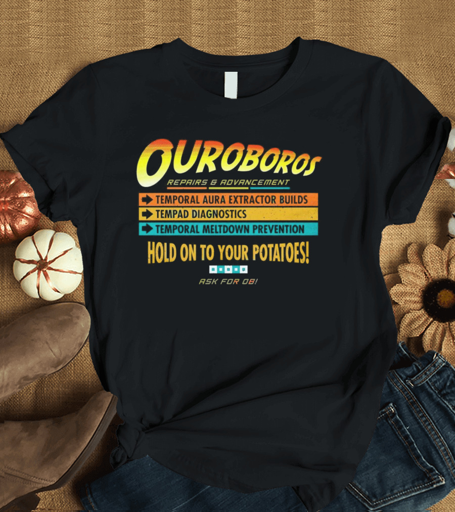 OUROBOROS Repairs and Advancement Temporal Aura Extractor Builds Tempad Diagnostics Meltdown Prevention Hold On to Your Potatoes Ask for OB T-Shirt