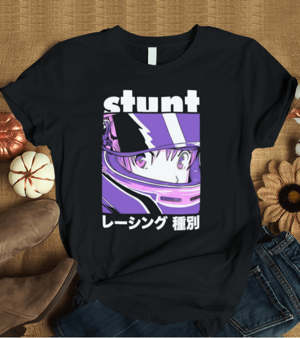 T-Shirt: Stunt Anime Style Racing Helmet T-Shirt Stunt Anime Style Racing Helmet T-Shirt