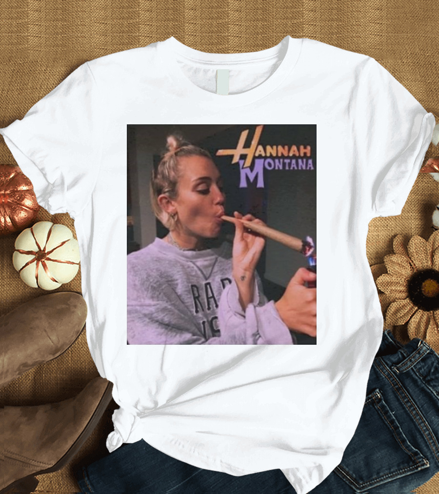 Disney Hannah Montana Smoking Weed Blunt T-Shirt