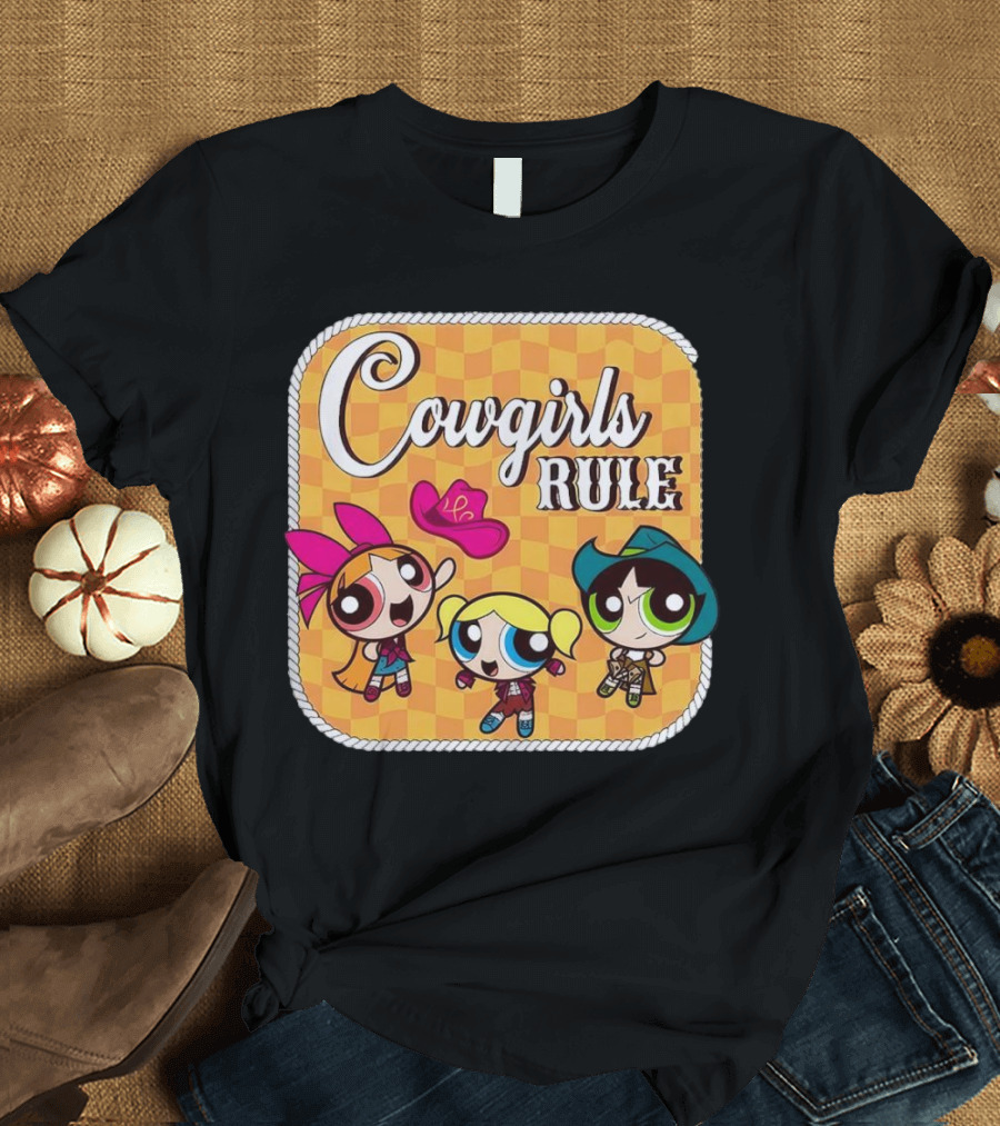 Cowgirls Rule Powerpuff Girls Western T-Shirt
