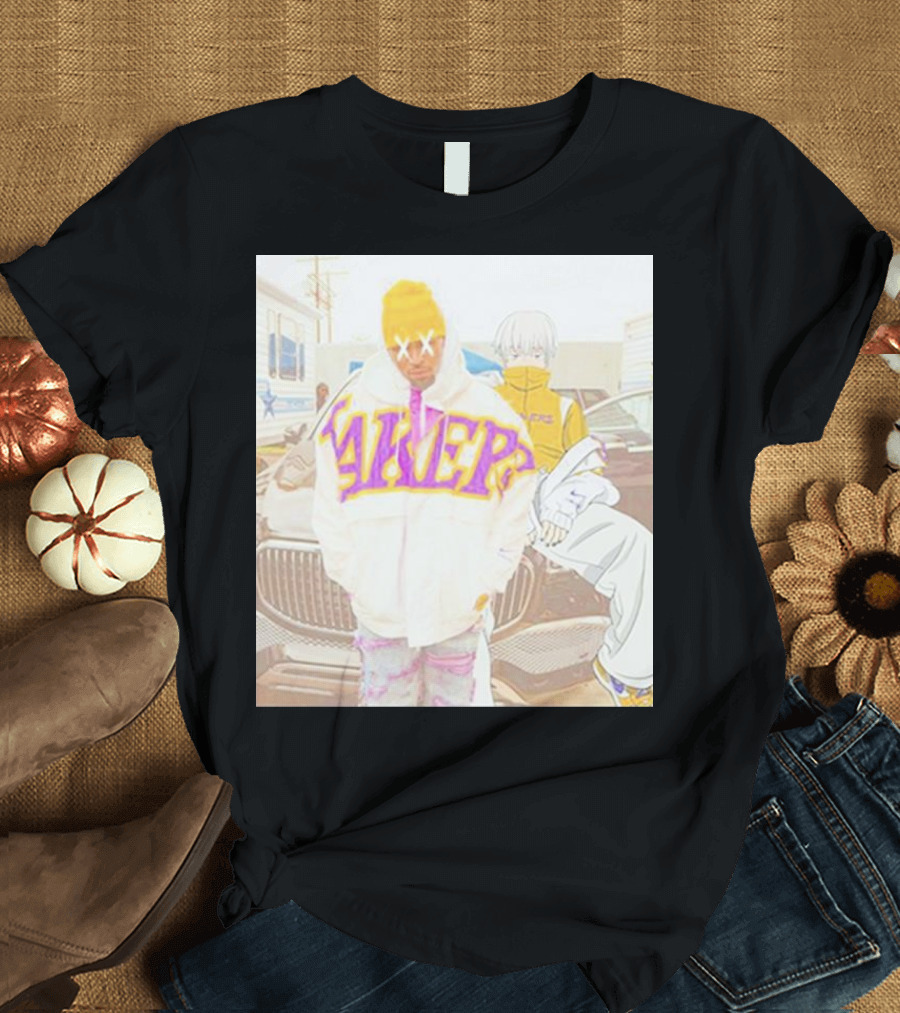 Chris Brown Lakers Jacket x Toge Inumaki Cursed Speech Collaboration T-Shirt