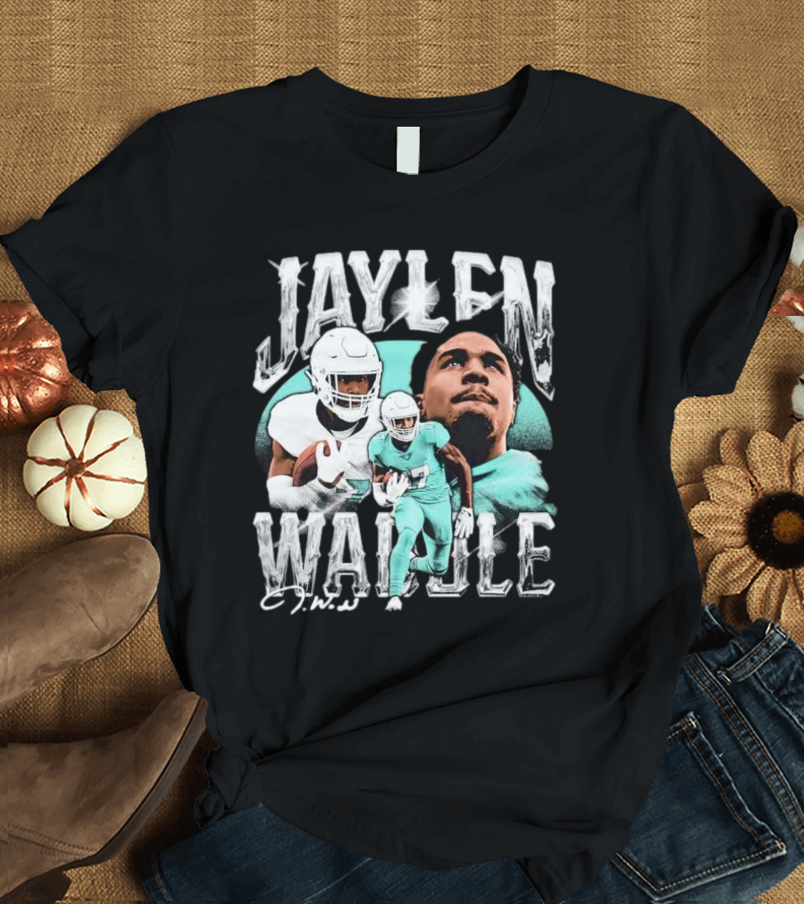 Jaylen Waddle Miami Dolphins Signature J.W T-Shirt