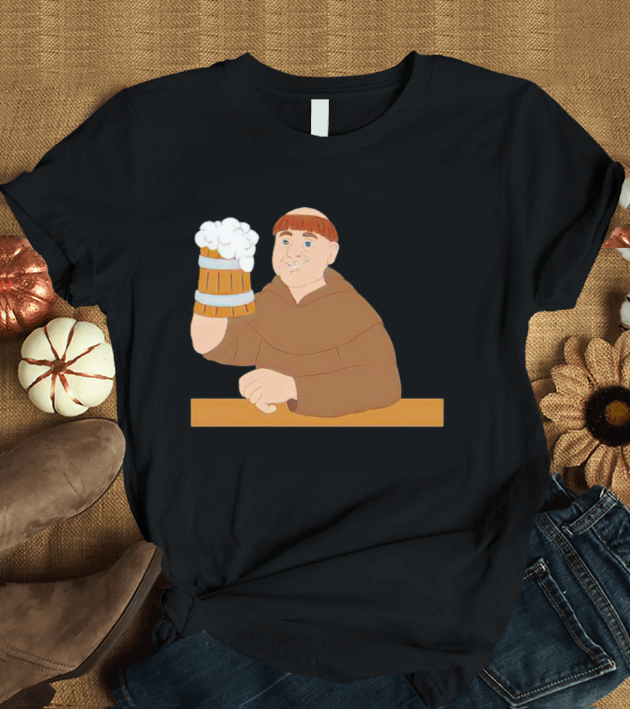 Socktoberfest Monk Raising Beer Mug T-Shirt