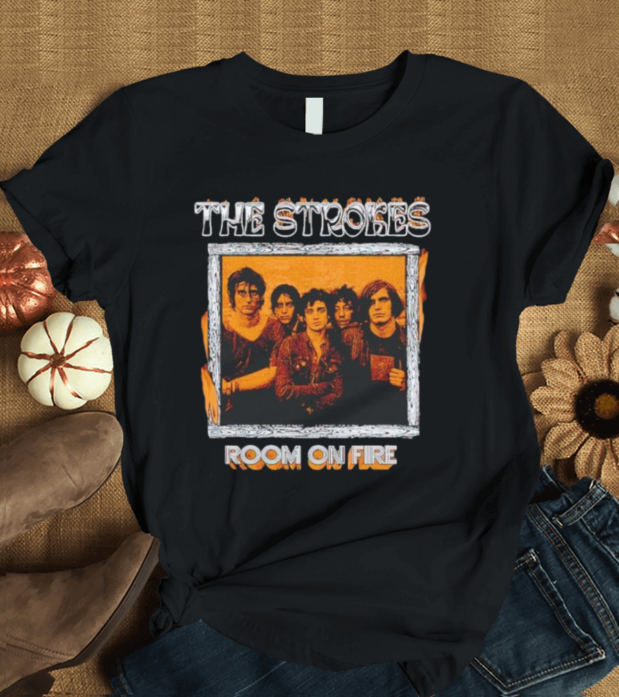 The Strokes Room on Fire Album Art Band Photo T-Shirt