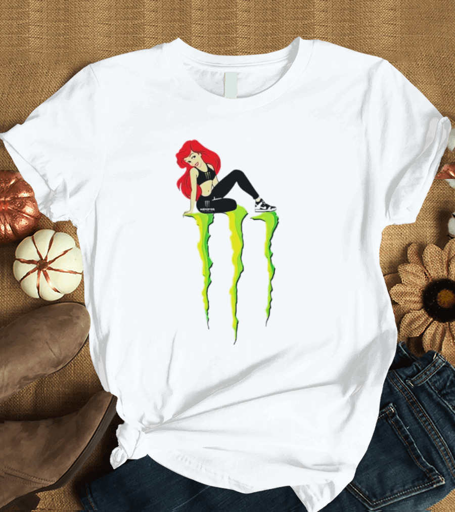 Ariel Monster Energy Logo Crossover T-Shirt