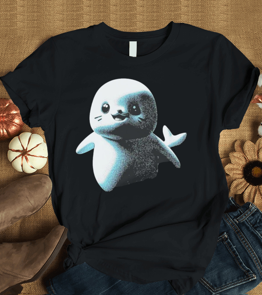 Distressed Spectre Sappy Seals Cute Sea Animal T-Shirt