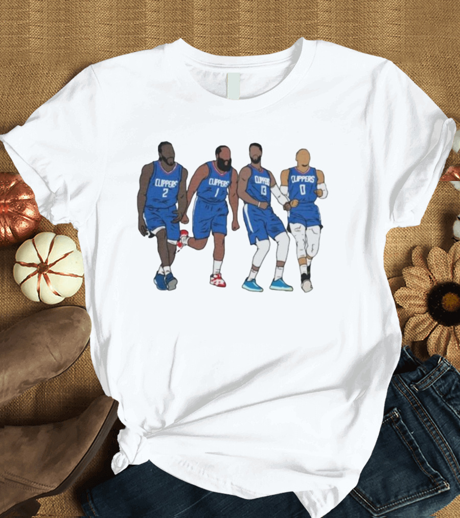 Kawhi Harden PG Russ Clippers Basketball Team Players T-Shirt