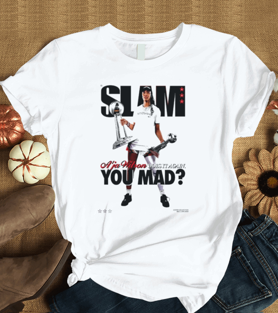 SLAM A'ja Wilson Does It Again You Mad? T-Shirt