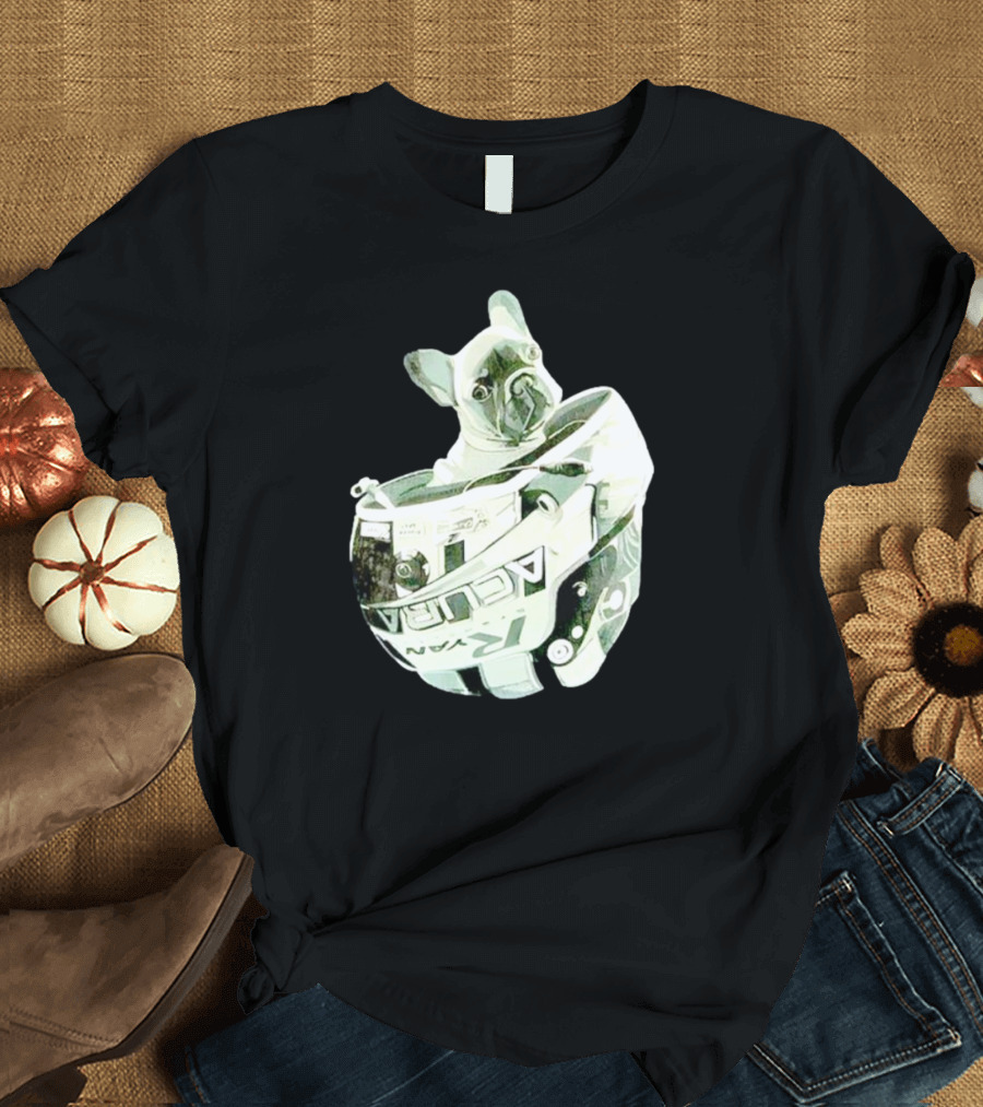Franklin Beans Eversley French Bulldog Racing Helmet Acura Formula T-Shirt