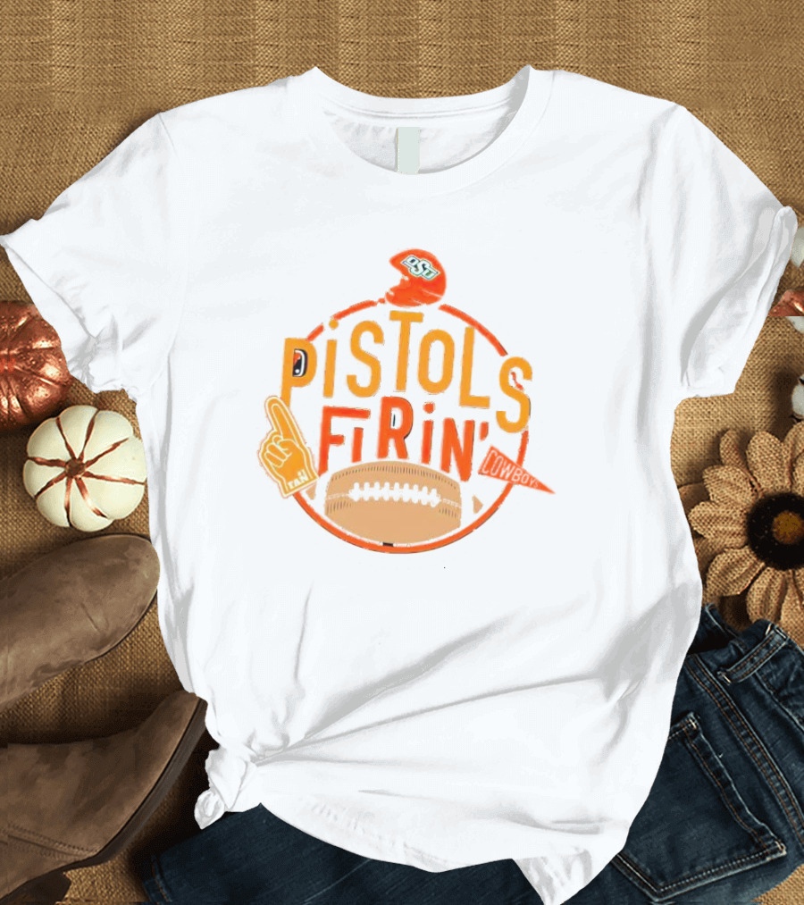 OSU Pistols Firin’ Foam Finger Helmet Cowboys Football T-Shirt