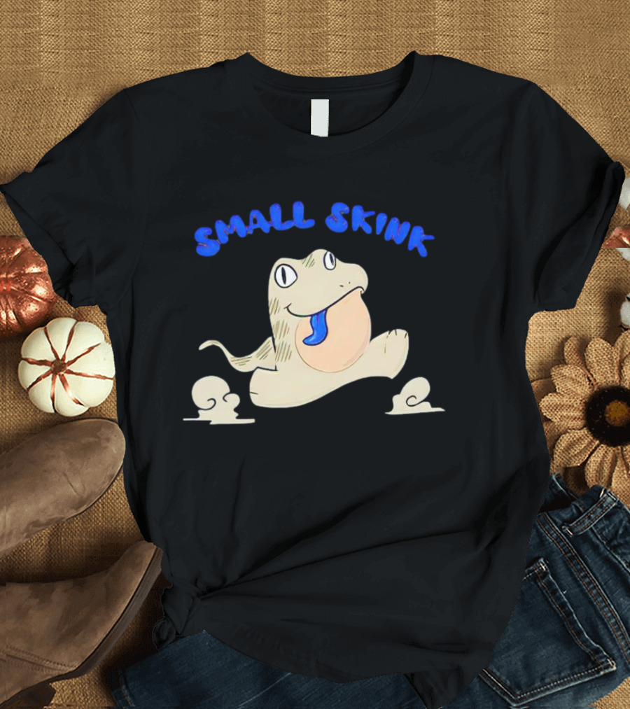 Small Skink Blue-Tongued Frog Style Retro T-Shirt