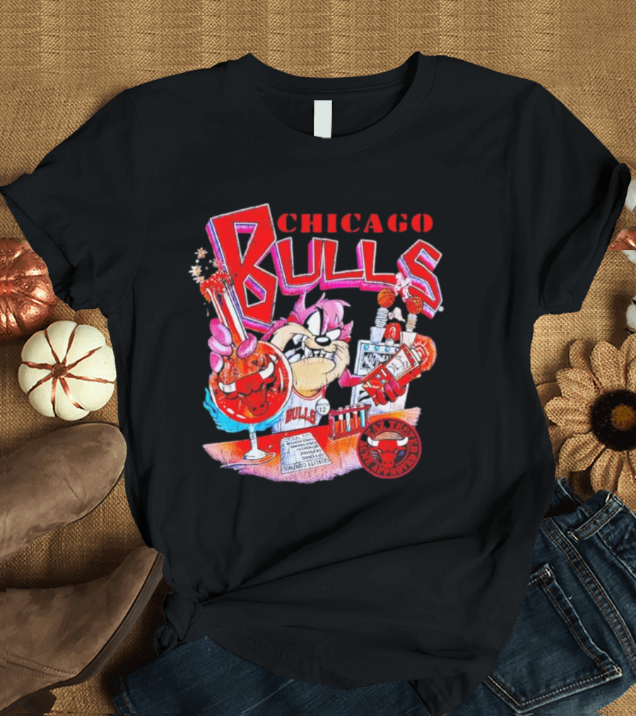Chicago Bulls Taz NBA Mixology Martian Laboratory Mayhem T-Shirt