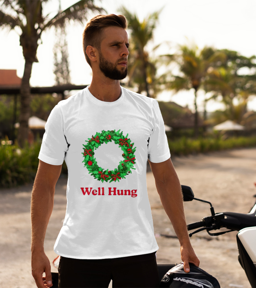 Well Hung Christmas Wreath T-Shirt