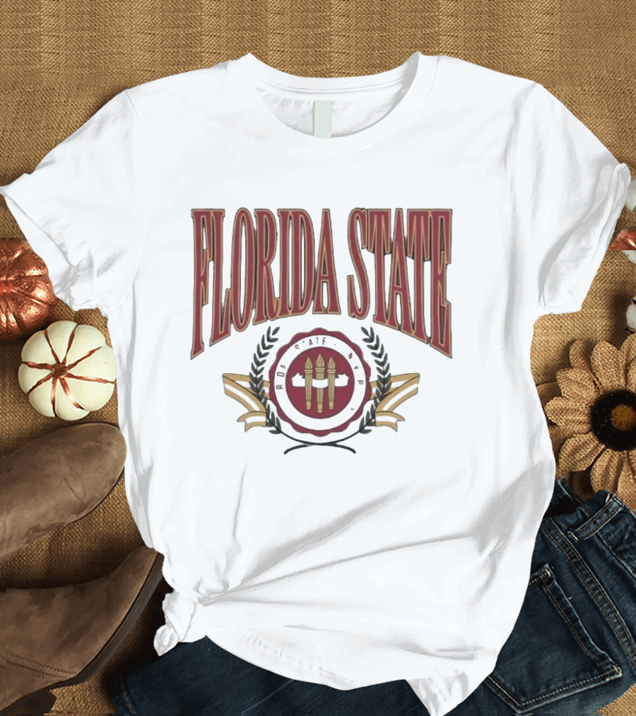 Florida State Emblem Torch Laurel T-Shirt