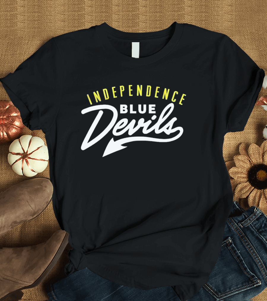Independence Blue Devils Arch Style Script Basketball Team T-Shirt