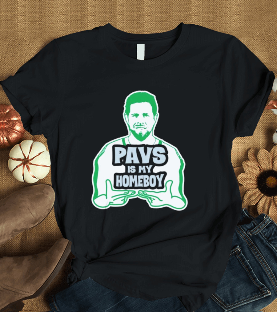 Dallas Stars Pavs Is My Homeboy Green and White T-Shirt